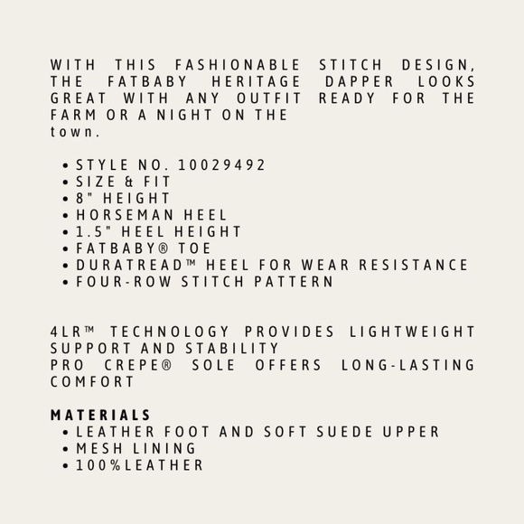 Fatbaby Heritage Dapper Western Boot - Picture 6 of 6